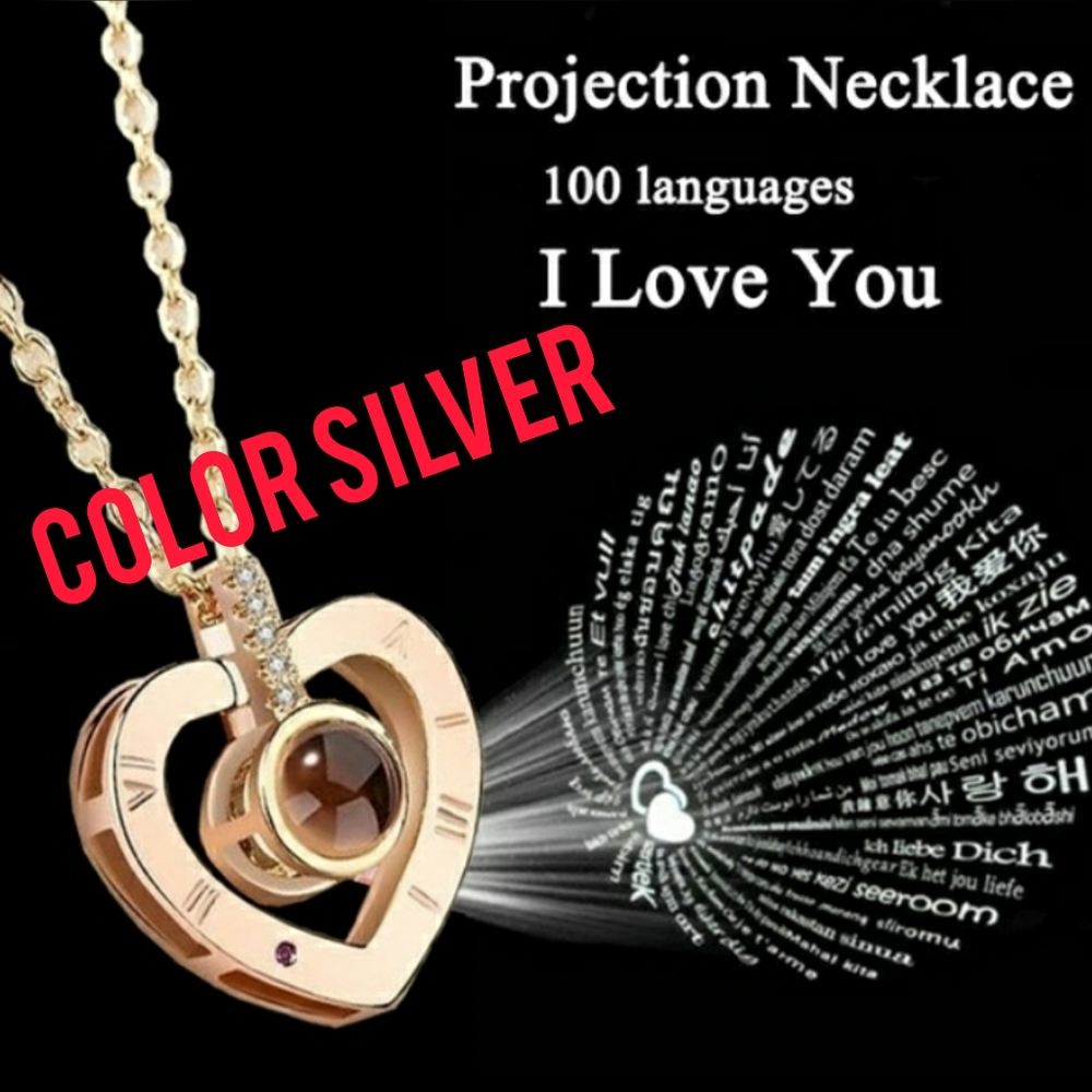 Projection 100 language I love you charm pendant